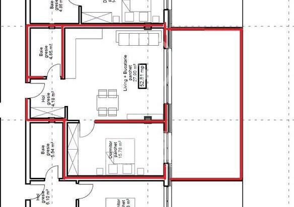 Apartament 2 camere cu terasa 33mp Subcetate Floresti