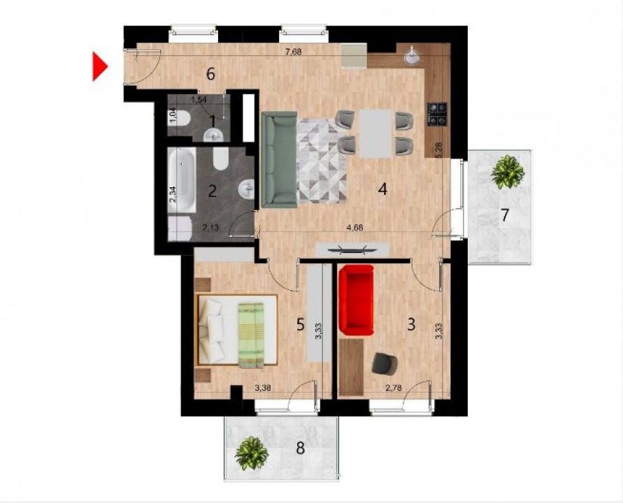 Apartamente 3 camere bloc nou Zorilor 