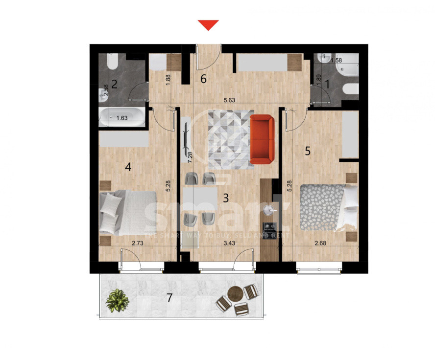 Apartamente 3 camere bloc nou Zorilor 