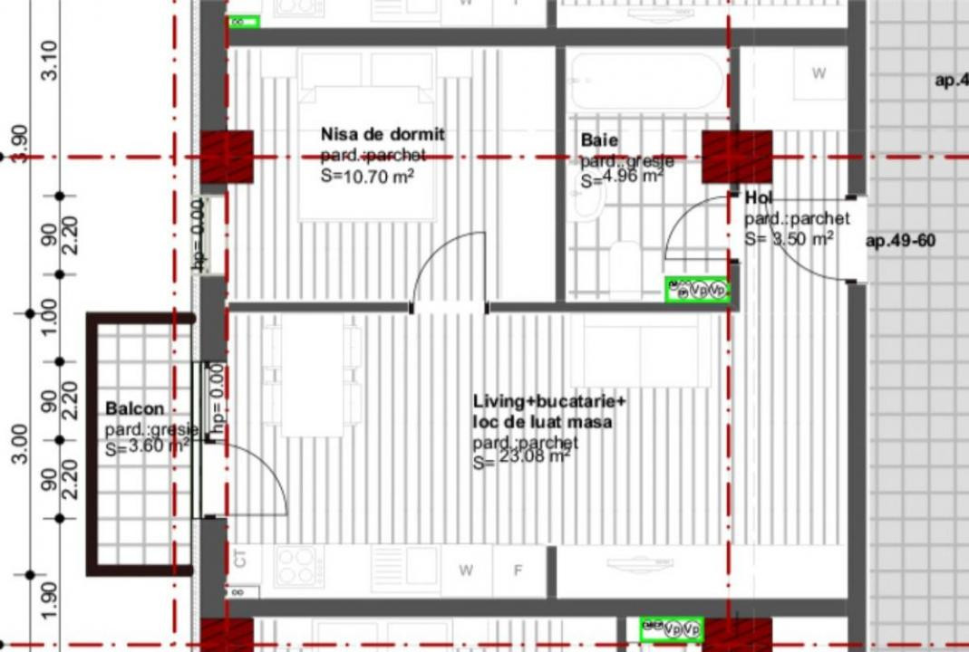 Apartament 2 camere bloc nou Dambul Rotund