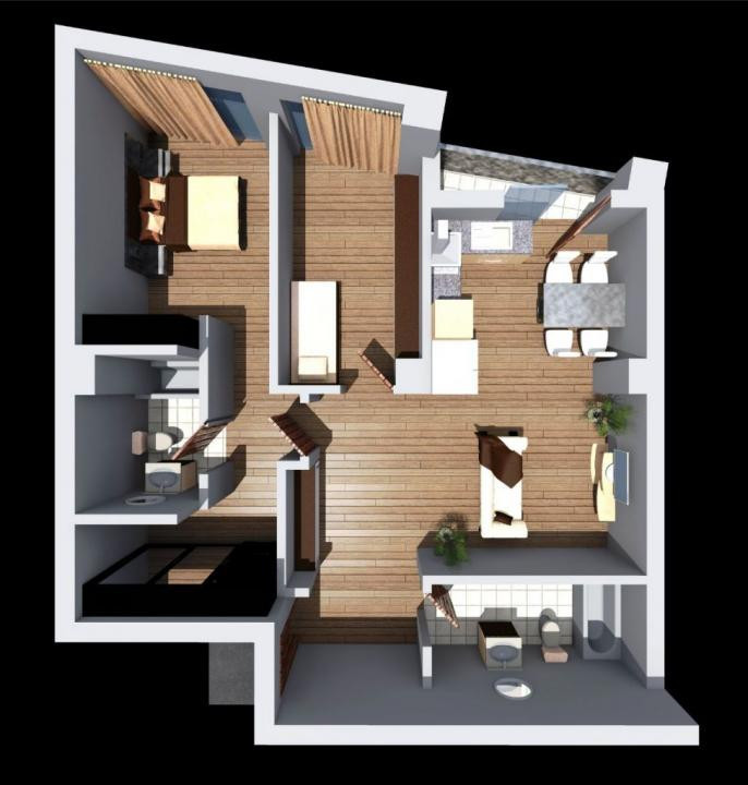 Apartament 2 camere bloc nou Dambul Rotund