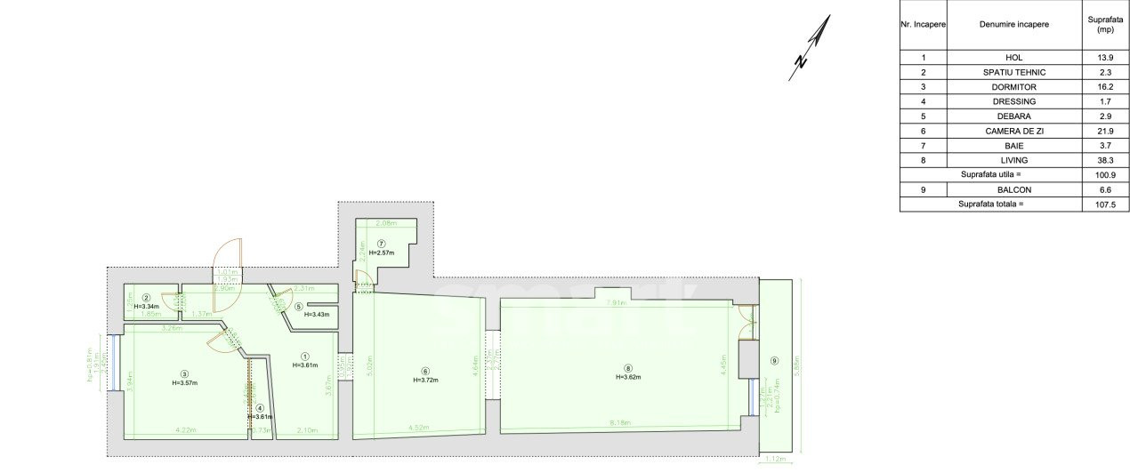 Apartament de lux de închiriat în Piața Unirii 