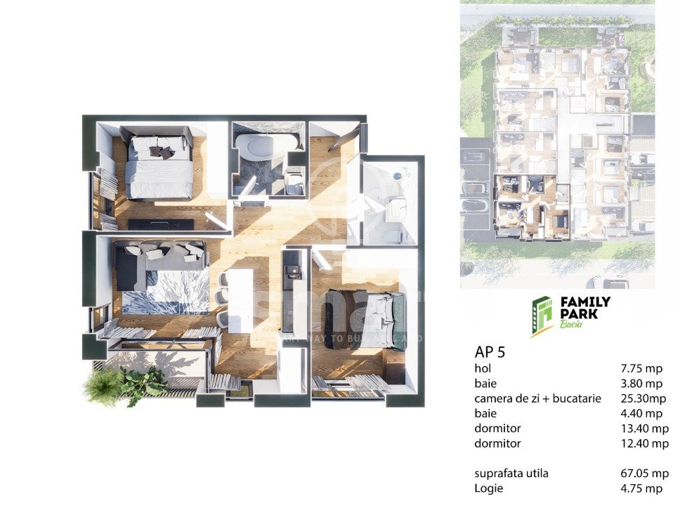 Apartament 3 camere BLOC NOU Baciu Cluj