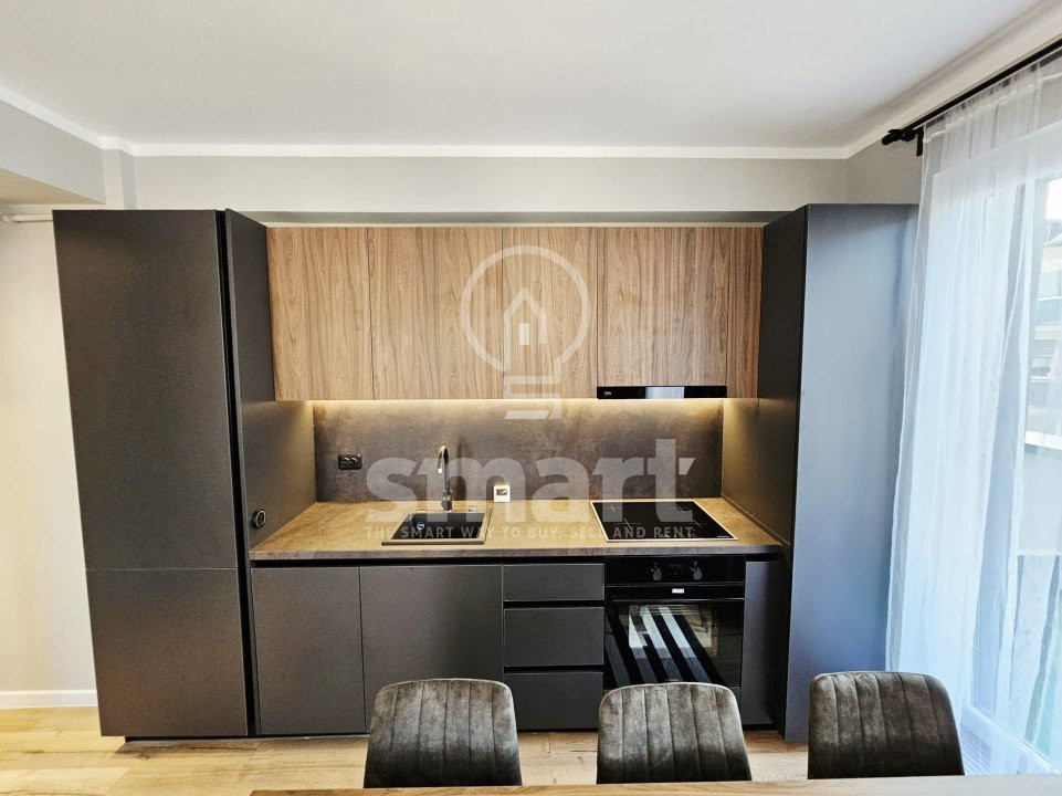 Apartament 2 camere cu terasa 23 mp, ultrafinisat, zona Terra, Floresti 