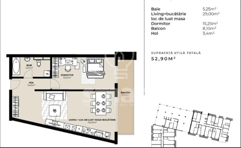 Apartament 2 camere, bloc nou, Marasti