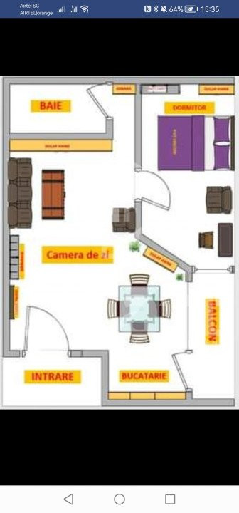 Apartament 2 camere 62 mp bloc nou Marasti