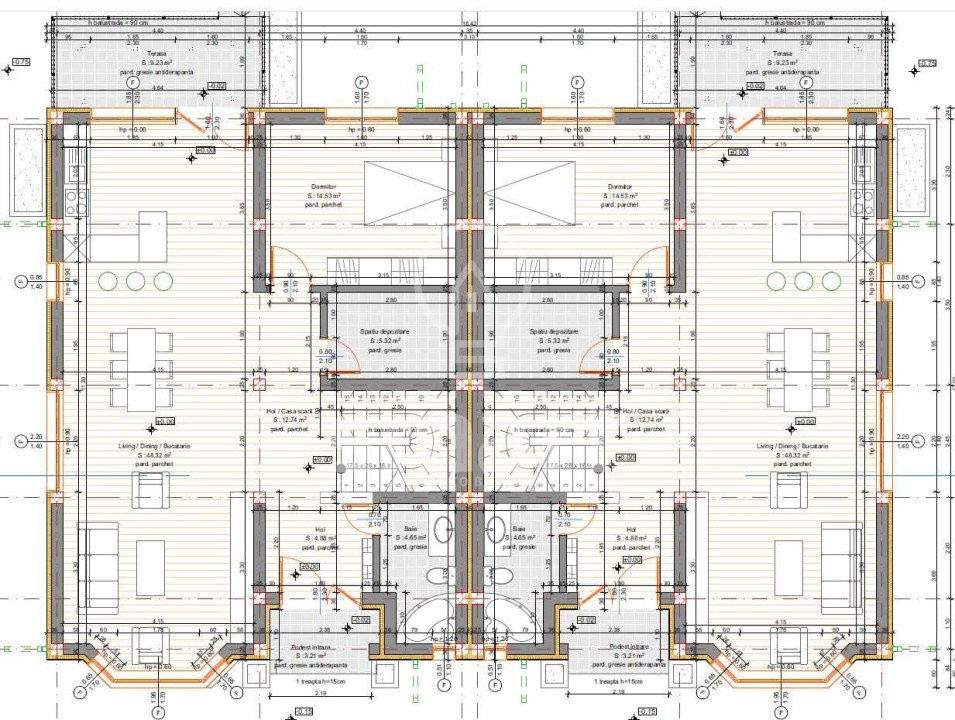 Casă duplex modernă de 168 mp utili teren 600 mp în satul Gheorghieni / Borhanci
