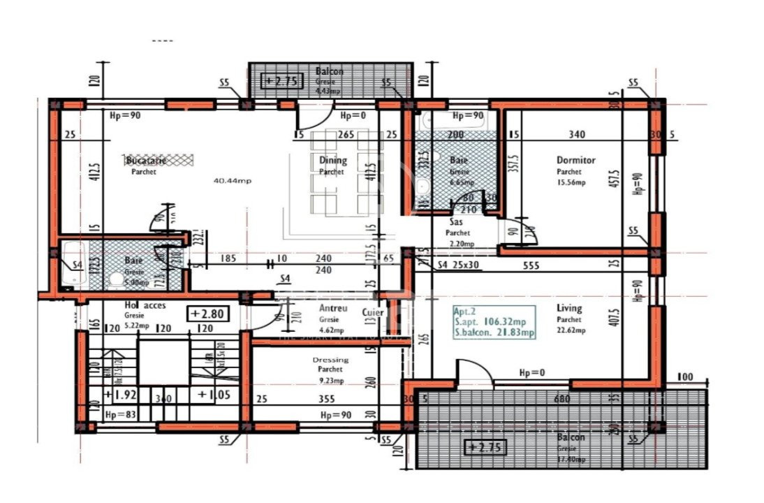 Apartament 3 camere LUX 106 mp terasa+balcon Europa Zorilor