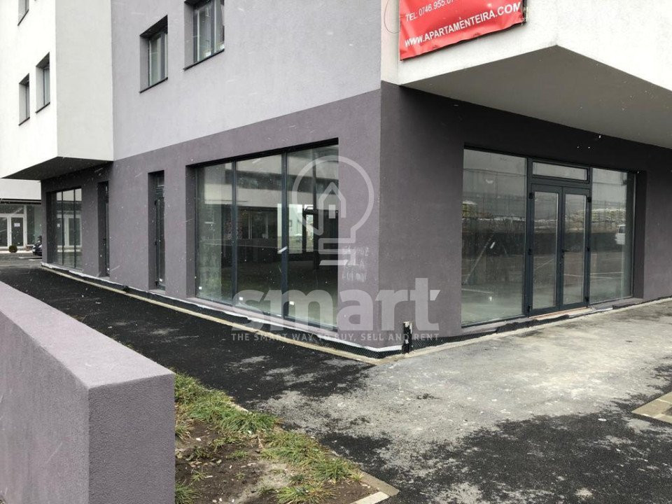 Spatiu comercial , parter de bloc nou, vitrina generoasa