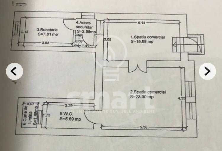 Spatiu  comercial 63 mp Centru