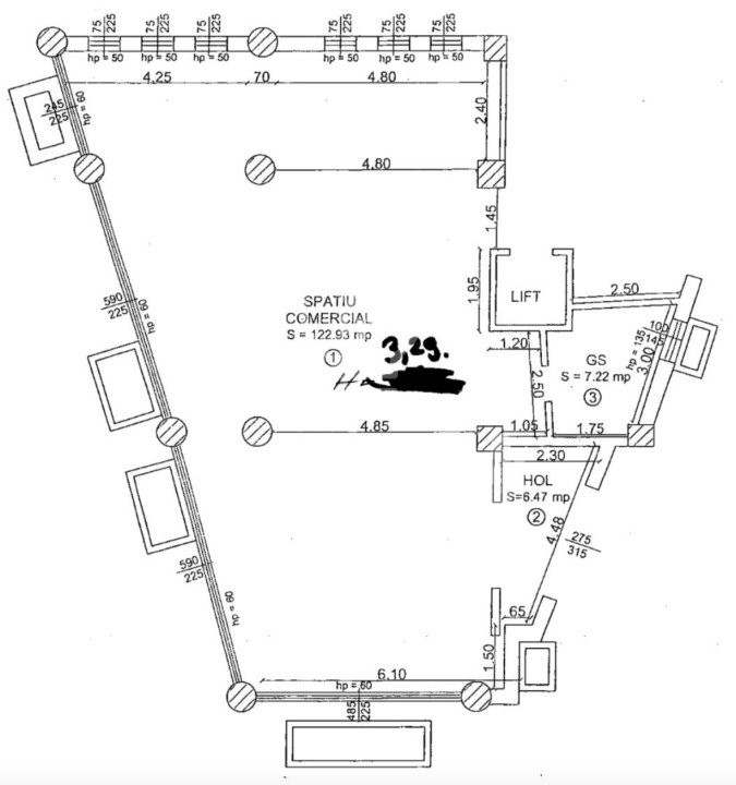 Spatiu Comercial cu vad si vitrina 134 mp Iris 