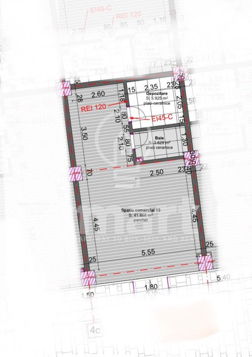 Spatiu comercial 51mp BLOC NOU  Marasti Fabricii