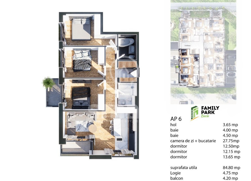 Apartament 4 camere 84 mp BLOC NOU Baciu Cluj