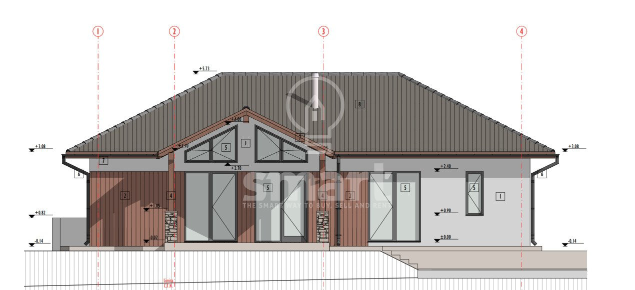 Casă individuală nouă  Borhanci teren 1100 mp si livadă 