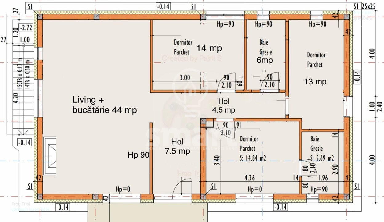 Teren de vânzare cu autorizație de construcție   Borhanci  Cluj-Napoca