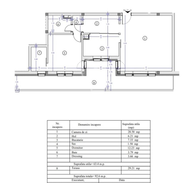 Apartament 2 camere | Bloc nou | Terasă mare | 2 parcări  Florești – Tineretului