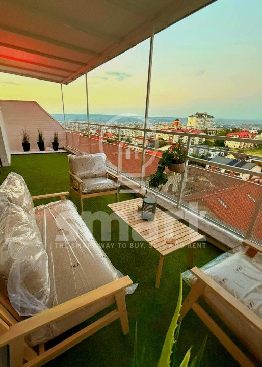 Penthouse de 230 mp pe 2 nivele in Buna Ziua - Priveliste top
