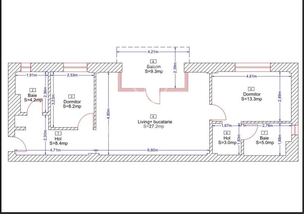 Apartament 3 camere LUX 70mp BLOC NOU Borhanci