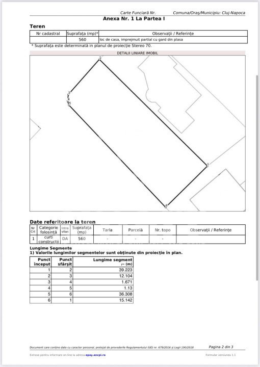 Teren Andrei Mureșanu front 35 m CU duplex zonă exclusivistă