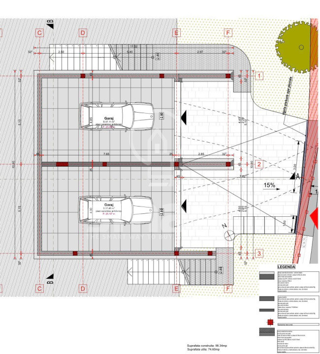 Teren autorizat duplex Grigorescu 550 mp view panoramic construcție imediata