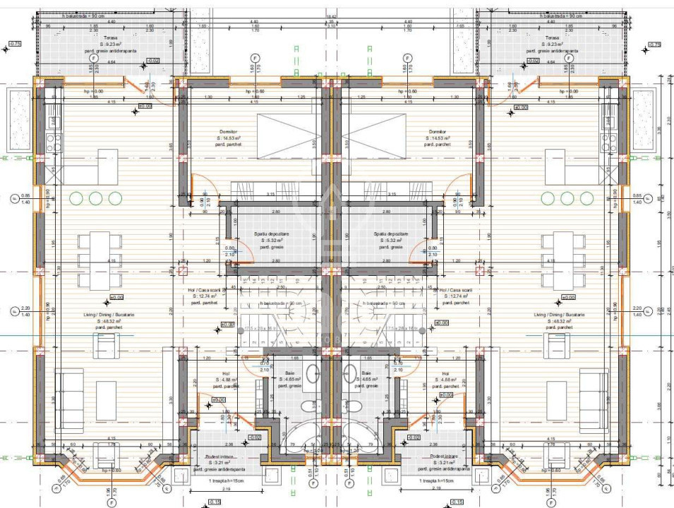Casă duplex modernă de 168 mp utili teren 600 mp în satul Gheorghieni / Borhanci