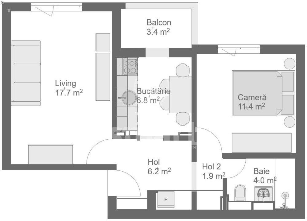 Apartament 2 camere Gheorgheni prima inchiriere decomandat 51 mp 