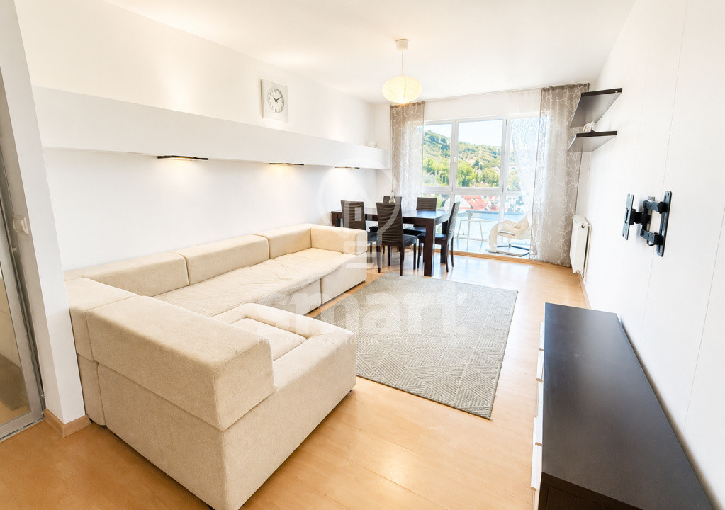 Apartament 2 camere panorama spre Someș etaj intermediar mobilat și utilat 
