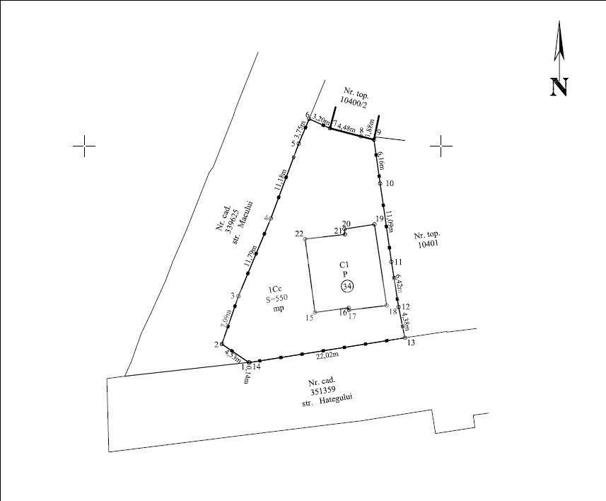 Casa individuala de vanzare Grigorescu teren 550 mp front generos la doua strazi