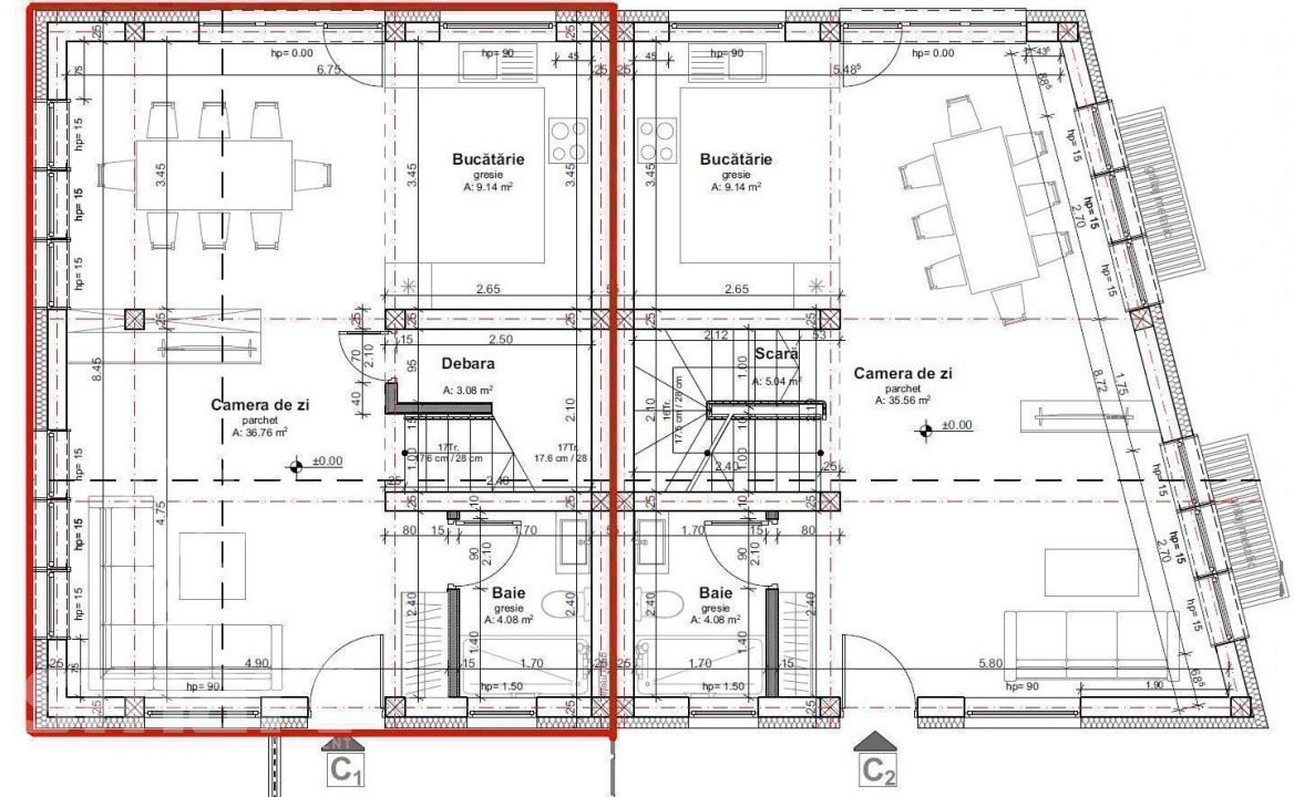 Duplex premium de vanzare cu panorama asupra orasului Dambu Rotund