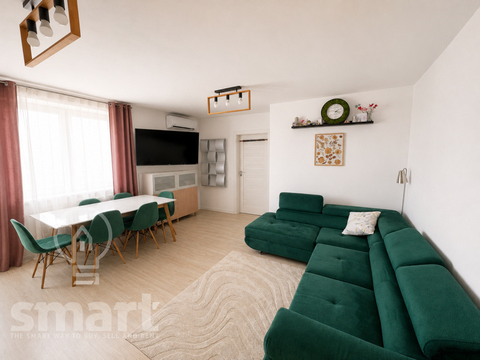 Apartament 3 camere de vanzare panoramic 67 mp 2 bai Dambu Rotund