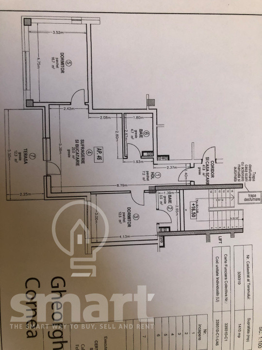 Apartament 3 camere de vanzare panoramic 67 mp 2 bai Dambu Rotund
