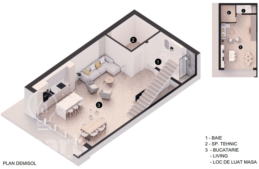 Casă modernă 144 utili+terasa – priveliste speciala Dambul Rotund 