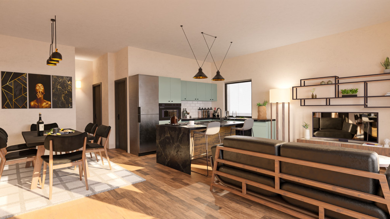 Apartament 3 camere 68 mp BLOC NOU CU CF Dambul Rotund 