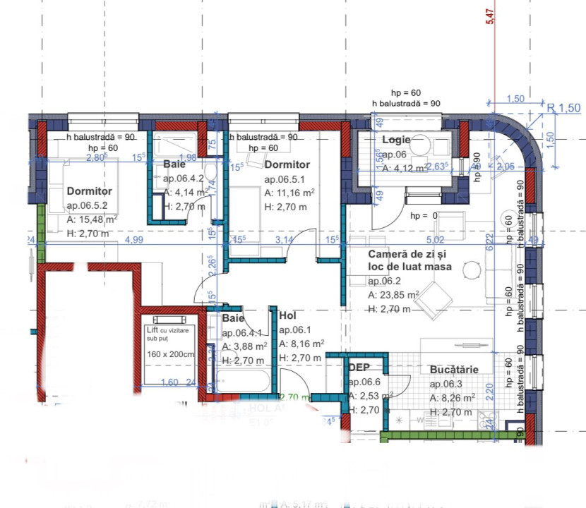 Apartament 3 camere 77mp bloc nou Iris 