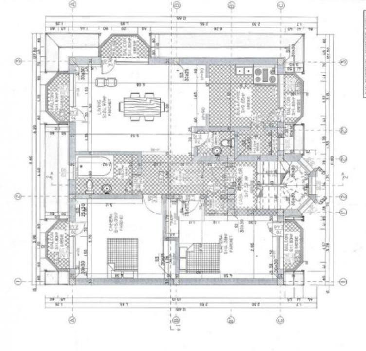 Apartament 3 camere FINISAT/MOBILAT  82 mp Zona Vivo 