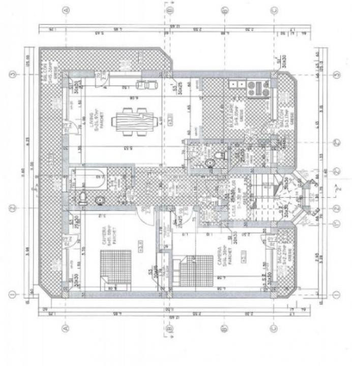 Apartament 3 camere FINISAT/MOBILAT  82 mp Zona Vivo 