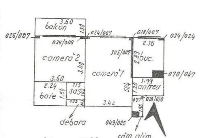 Apartament 2 camere Gheorgheni zona Mercur etaj intermediar