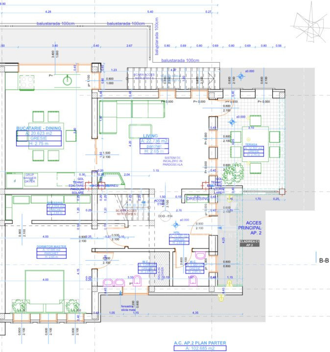 Casa cuplata Borhanci 178 mp utili, terase 35 mp, teren 408 mp TVA INCLUS