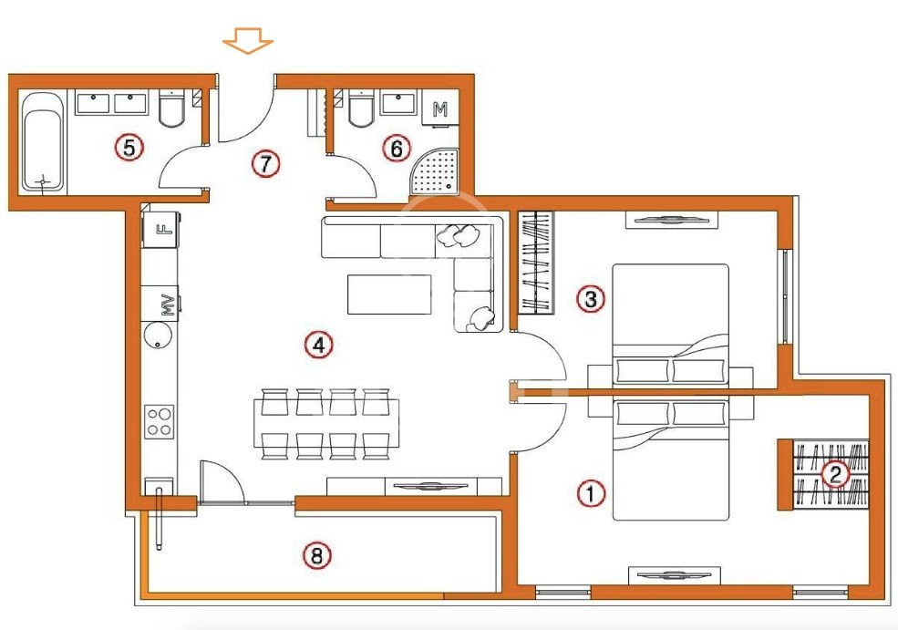Apartament 3 camere BLOC NOU 73mp zona Vivo Floresti