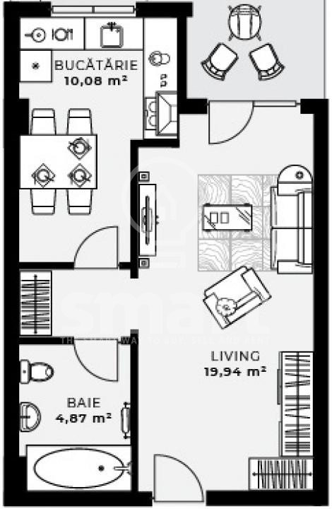 Apartament 1 camera Sopor, zona Iulius Mall