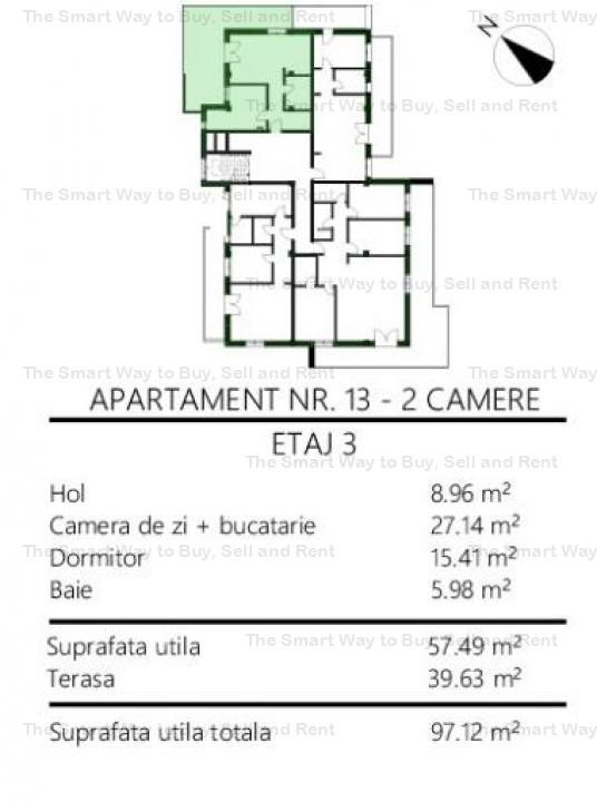 Apartament 3 camere NOU CU CF Borhanci 