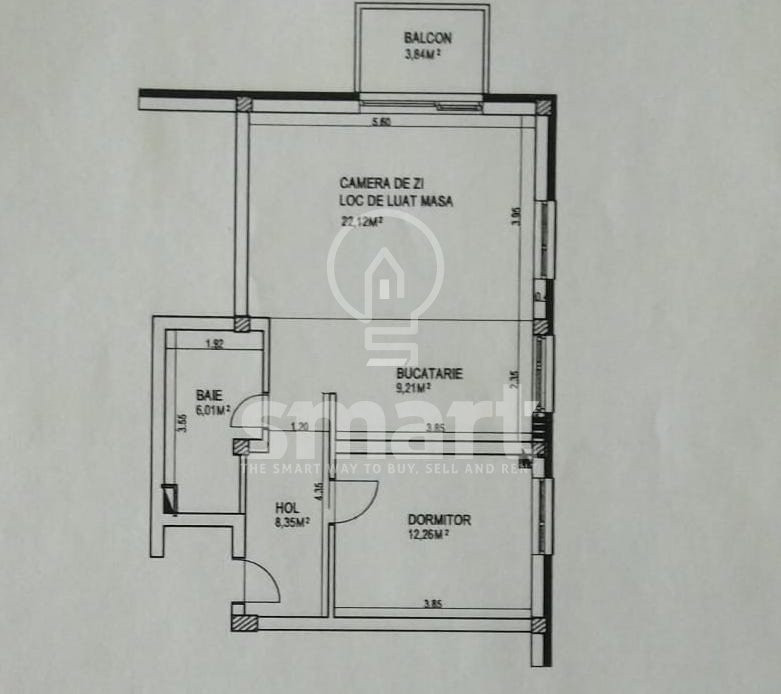 Apartament 2 camere Finisat 58 mp zona Vivo