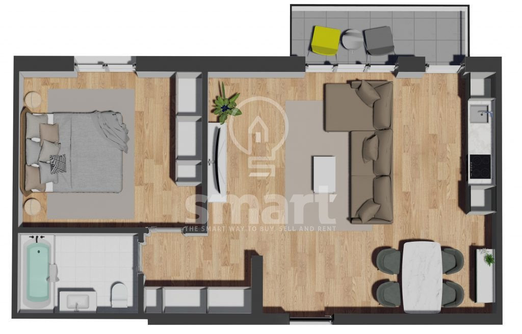 Apartament 2 camere FINISAT zona Vivo Floresti