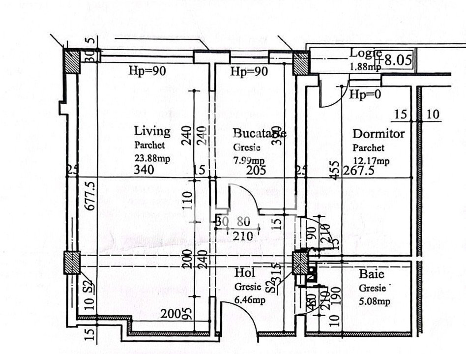 Apartament 2 camere 58 mp Zorilor parcare inclusā